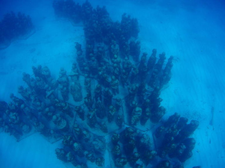 Snorkelling MUSA, Underwater Museum. Isla Mujeres